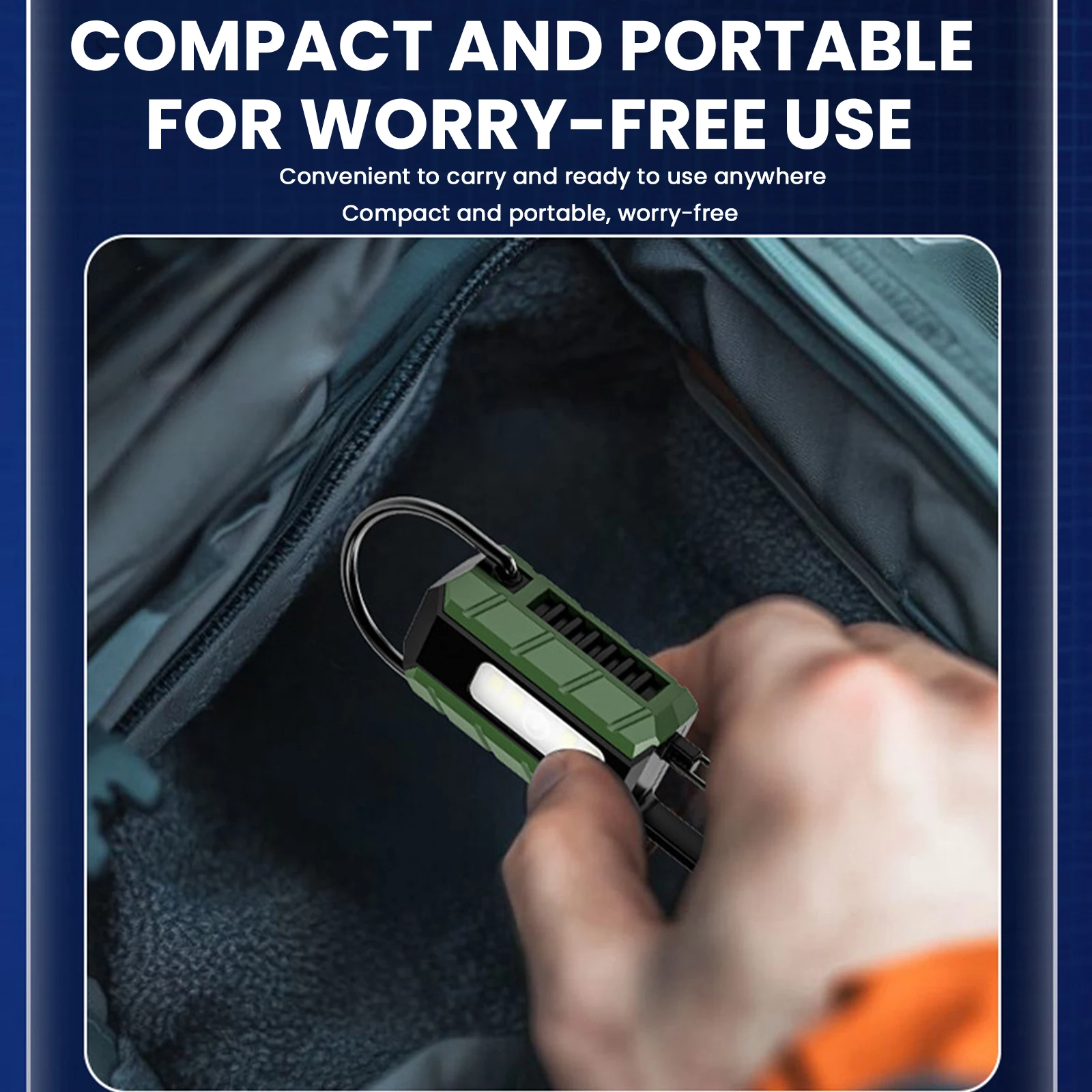 المفاتيح مصباح يدوي USB قابلة للشحن مصباح ليد جيب مصباح يدوي صغير للتخييم في الهواء الطلق المشي لمسافات طويلة في حالات الطوارئ #4