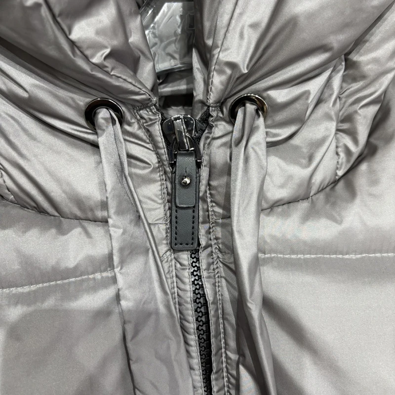 Schinteon jaqueta feminina casual outono inverno outwear com capuz grosso quente pato branco para baixo casaco luxuoso 2025 novo