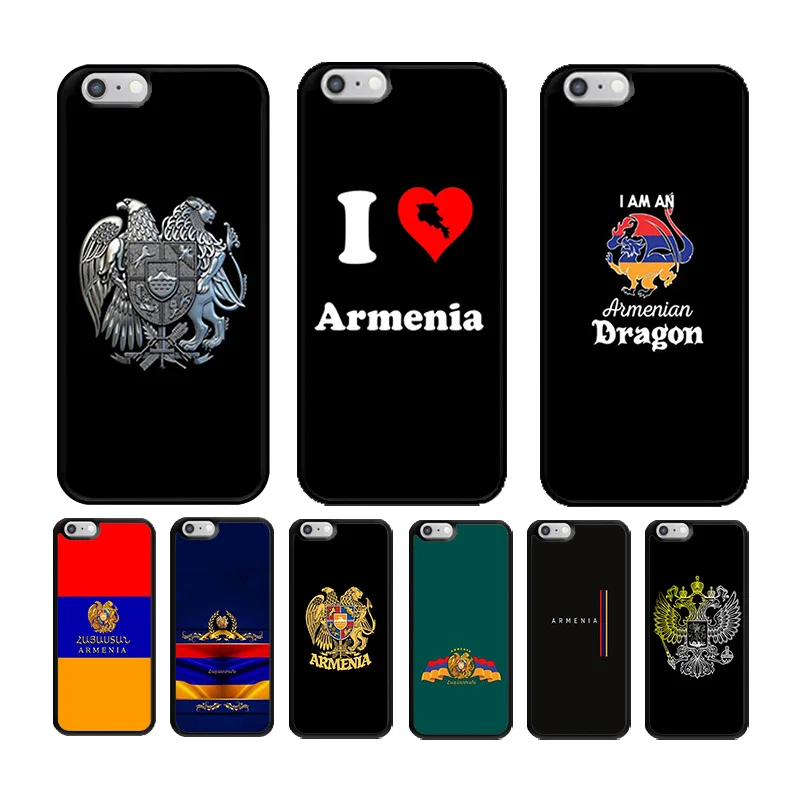 Phone Cover Case for iPhone 6 6S 7 8 PLUS X XS XR 11 12 13 MINI 14 15 PRO MAX Rubber Silicone Armenia russia Flag 1