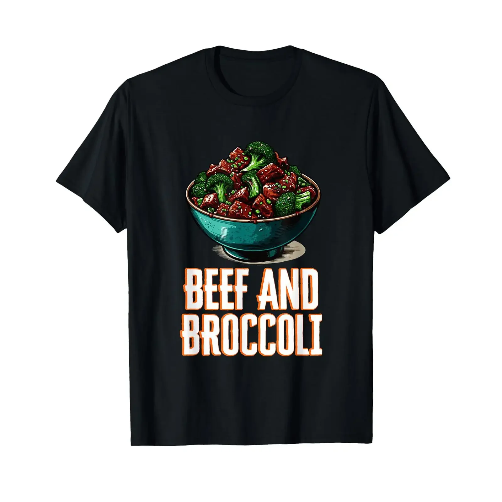 Beef And Broccoli Fast Food Fanatic Bite T Shirt vintage Washed Comfortable Stylish designer clothes streetwear Stretched