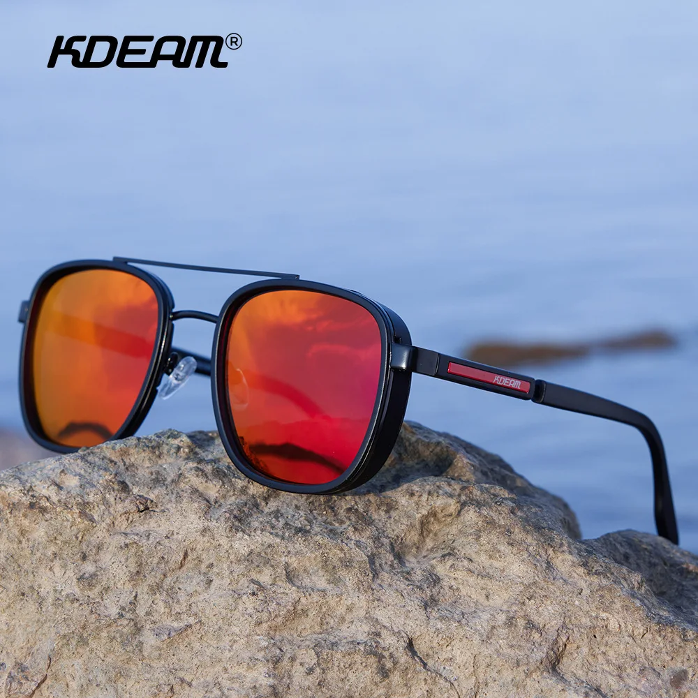 Okulary przeciwsłoneczne KDEAM 2026 New Man Classic z polaryzacją, do sportów outdoorowych, dekoracyjne, chroniące przed niebieskim światłem, modne, luksusowe, z soczewkami HD.