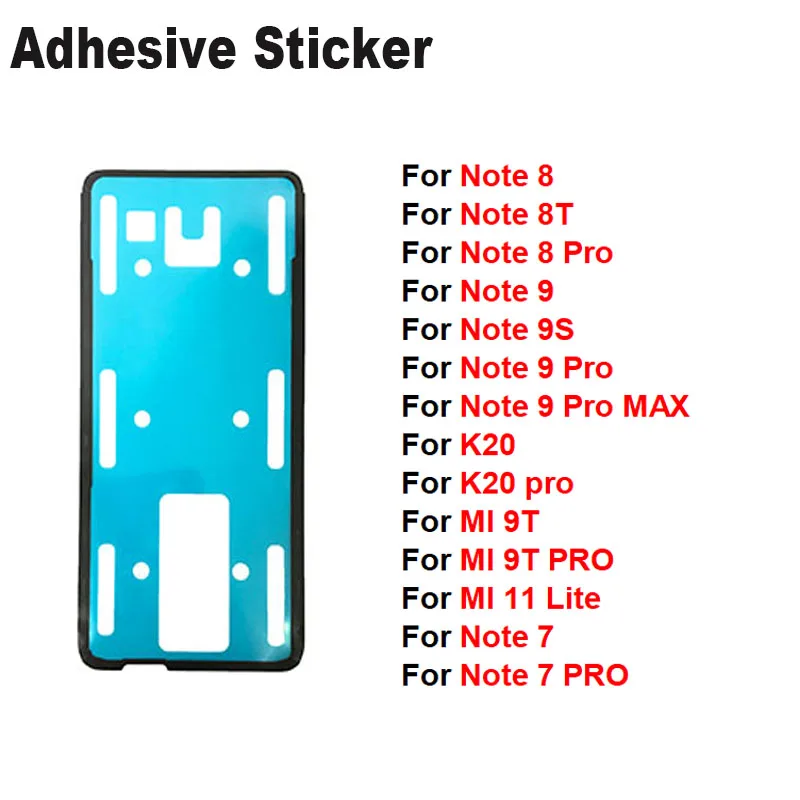 For Xiaomi MI 9T 11 LITE 4G 5G For Redmi Note 7 8 9 8T PRO Adhesive Sticker Back Housing Battery Cover Glue Tape