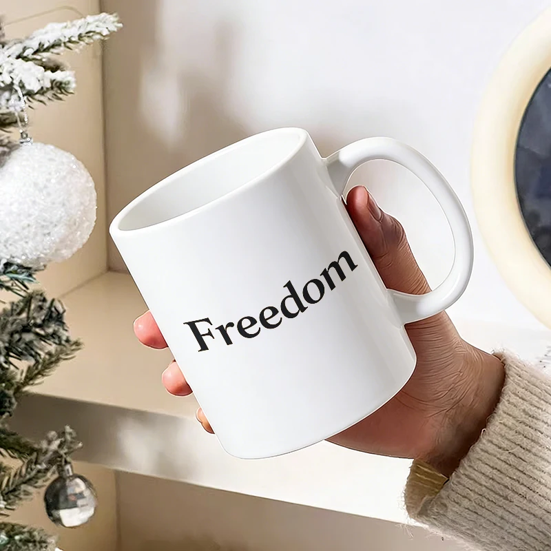 Freedom Mug Coffee Cup Ceramic Cup with Juneteenth print