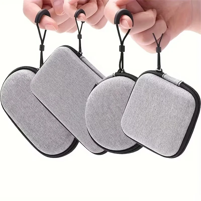 Sac de rangement électronique Portable pour écouteurs, câbles de chargeur, disque dur EVA, coque rigide avec fermeture éclair, étui de voyage, pochette de transport