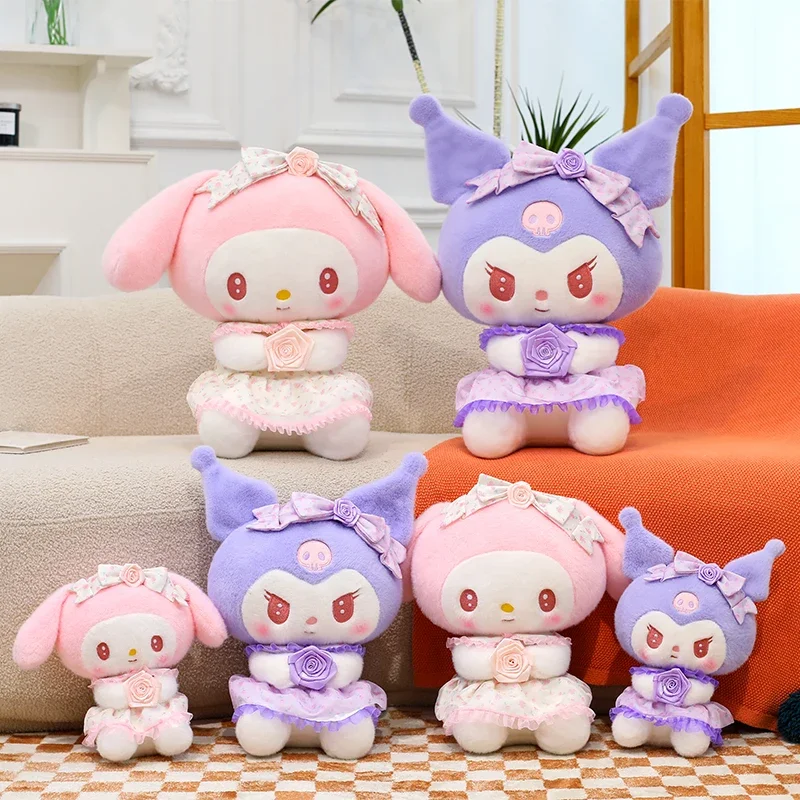 

Sanrio Hello Kitty Kuromi My Melody Cinnamoroll Plush Toy Animals Dolls Children's Sleeping Pillows Stuffed Doll Birthday Gift