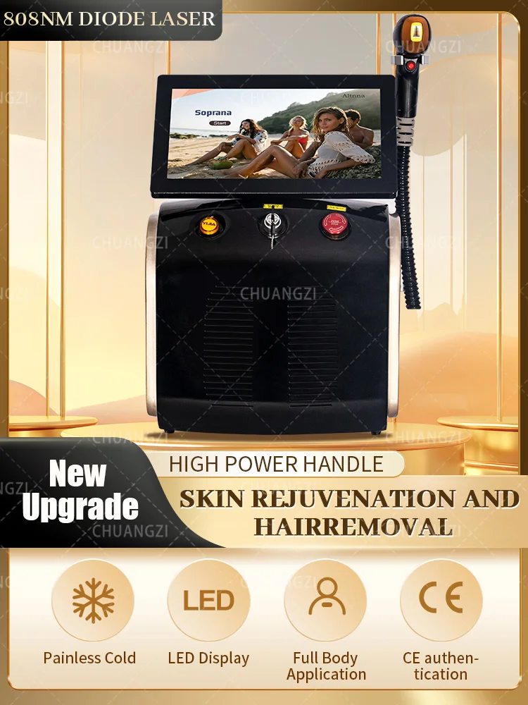 808nm CE Certified 3500W 3 Wavelength Ice Platinum Hair Removal 755 808 1064nm Diode Laser