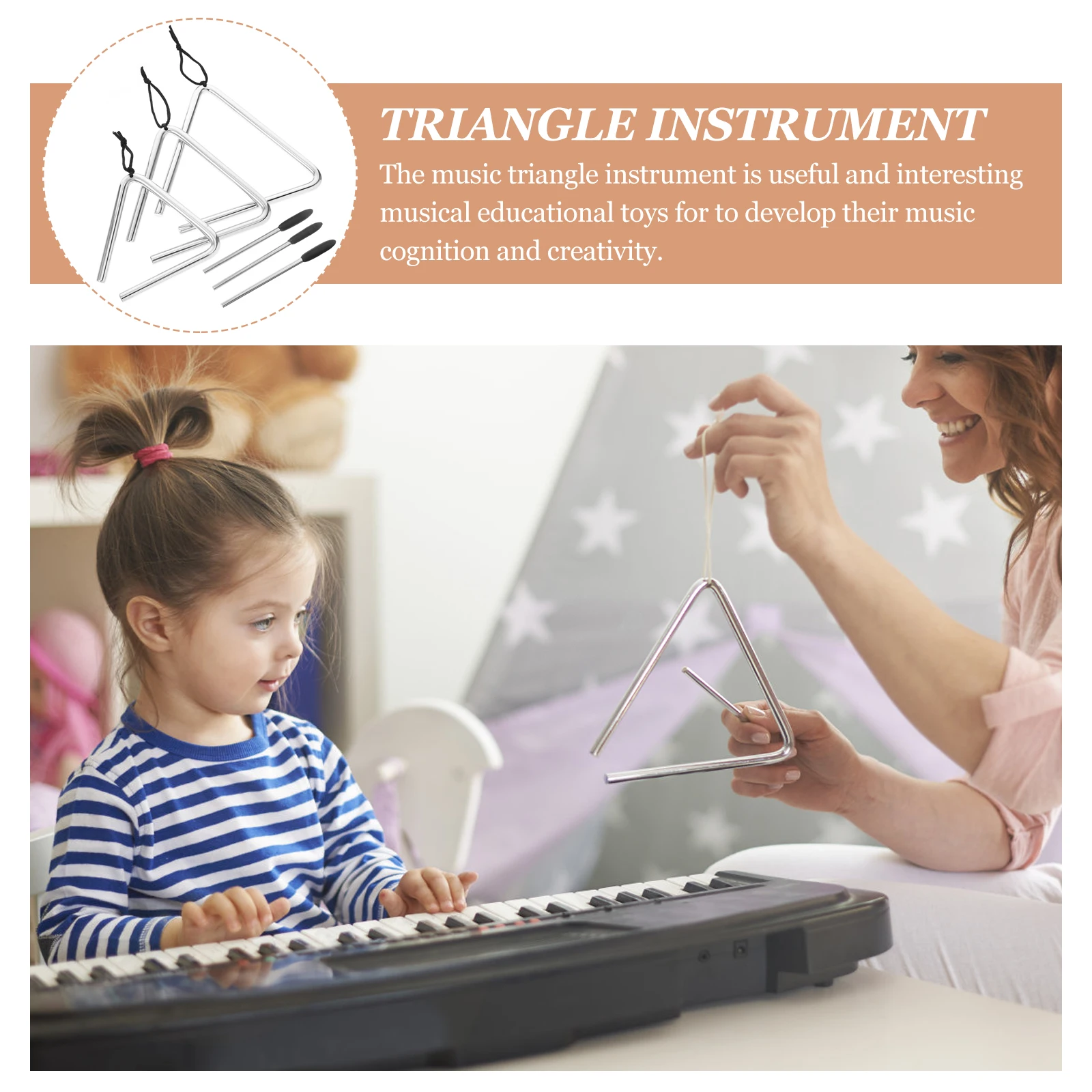 

Triangle Iron Musical Percussion Instrument 4 5 Inch 6 Inch Triangles Kids Educational Toys Music Learning Instruments Triangle