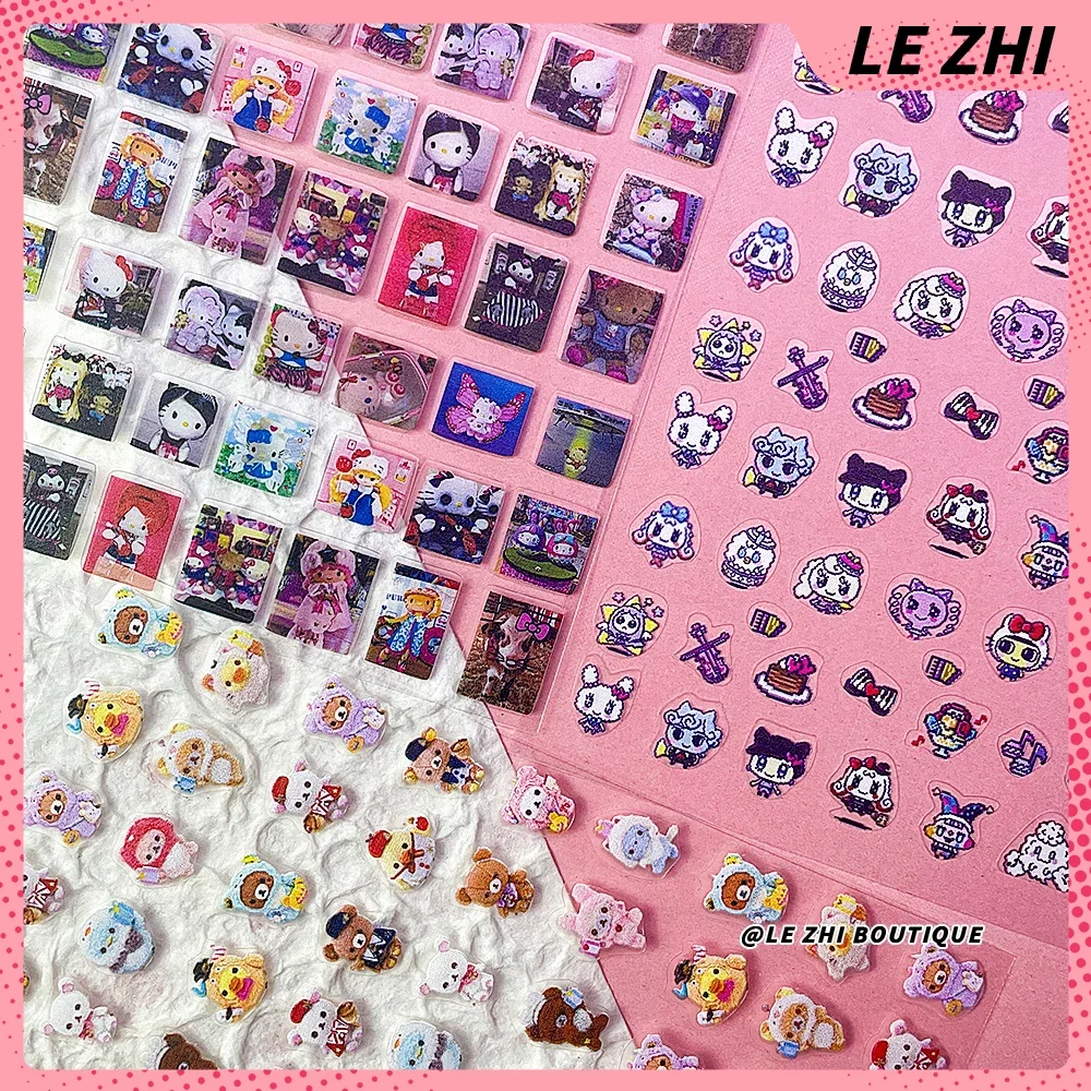 New 3D Hellokitty Nail Stickers Party Decoration Gift Character Nail Artstickers Kawaii Phone Computer Nail Party Sticker