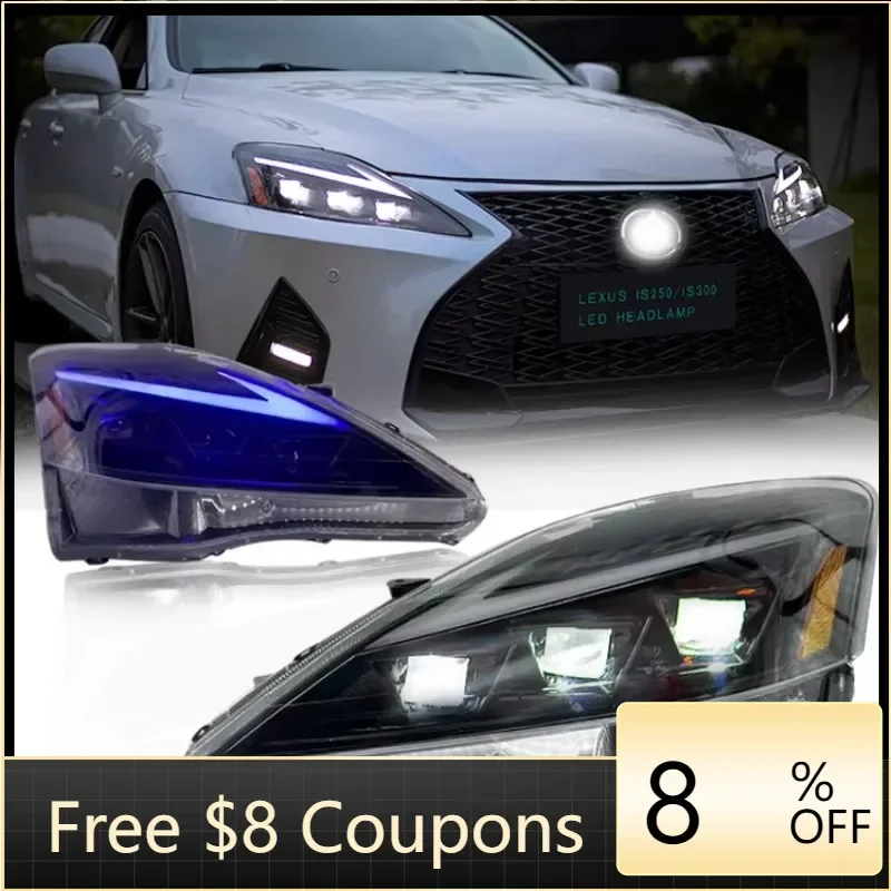 

ZAIQU Modified and Upgraded Car Lamp With Full Led Start up Headlight for Lexus IS250 IS300 2006-2012 From HOSI