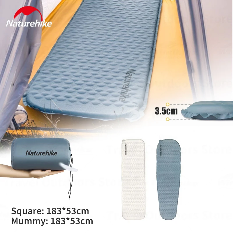 

Naturehike Self-inflating Air Mattress Quick Self Inflatable Bed Ultralight Camping Hiking Sleeping Pad Travel TPU Nylon Air Bed