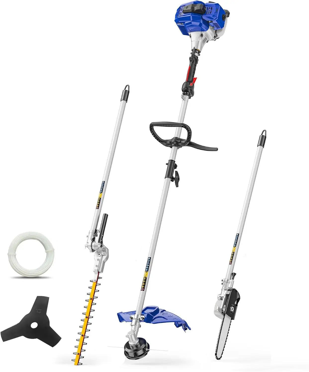 Gen2 26cc 2-Cycle Gas Weed Wacker, 4-In-1 Kit, 17-In Cut | 4 Cutting Attachments, Plus Extra Trimmer Line And A Shoulder