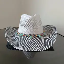 2023 New Cowboy Straw Hat Western Cowboy Sun Hat Spring Knight Hat Unisex Jazz Hat Summer Wide brimmed Hat Sombrero hombre