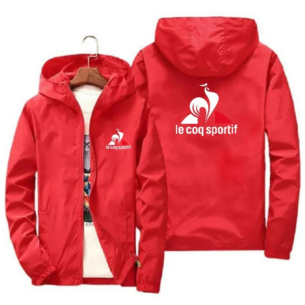 Spring and Autumn New Outdoor Sports Style Fashion Hooded Zipper Jacket Men's Leisure Camping Windproof Waterproof Coat 2024