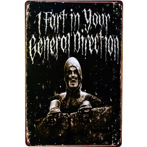 Monty Python Metallschild Heiliger Gral Kultfilm-Klassiker Vintage John Cleese