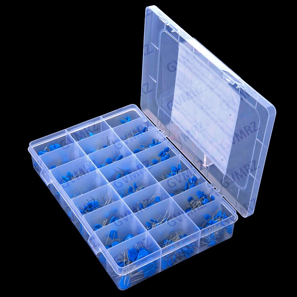 700PCS Ceramic Capacitors 1kV 24 Values ​​Capacitor Pack 103 Magnetic Plate 102 Ceramic Die 1000V High Voltage Component