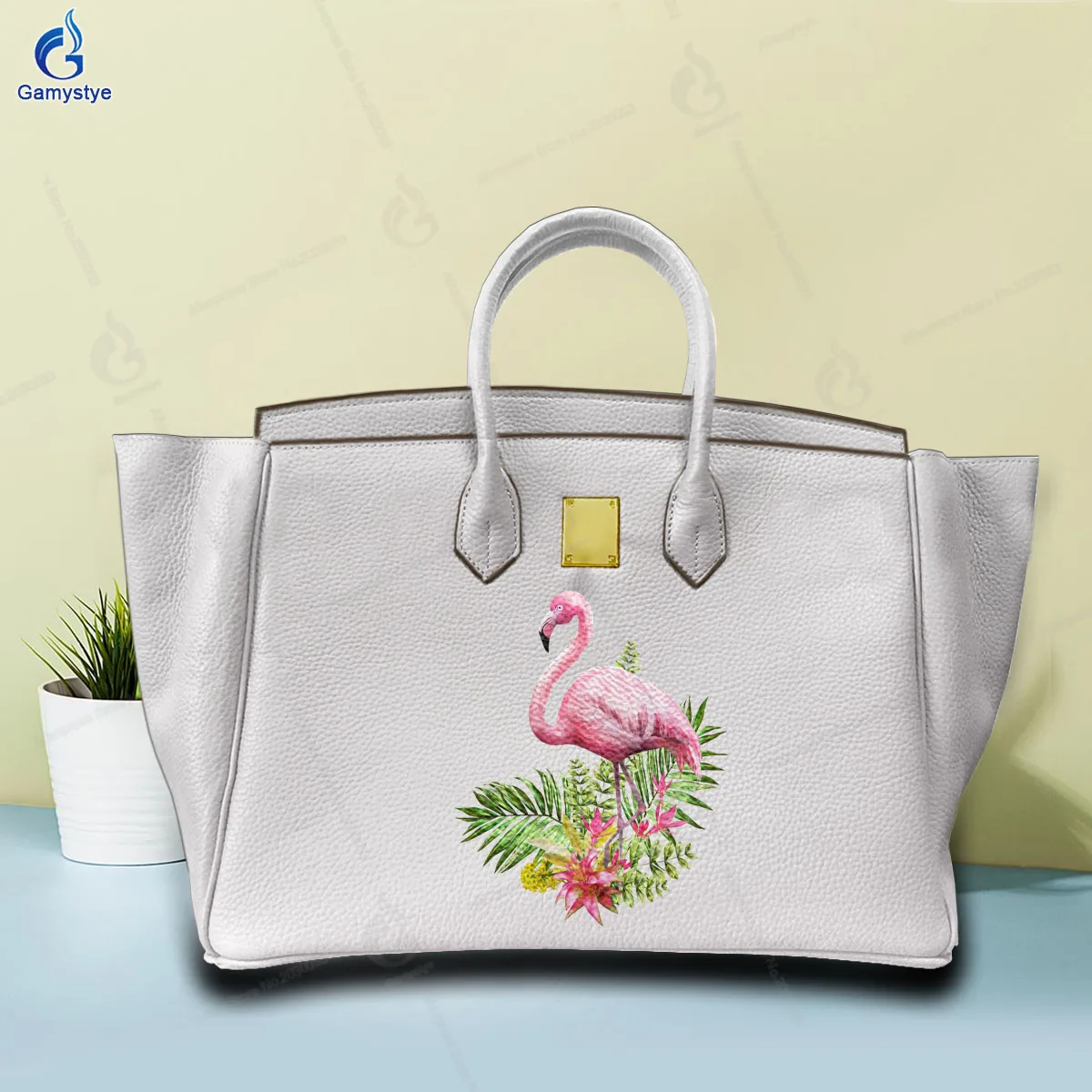 

Flamingo Shoulder Bag Printed Handbags Trader Tote Bag Women Handbag and Purses Greatest Designer Ladies Real Cowskin Leather