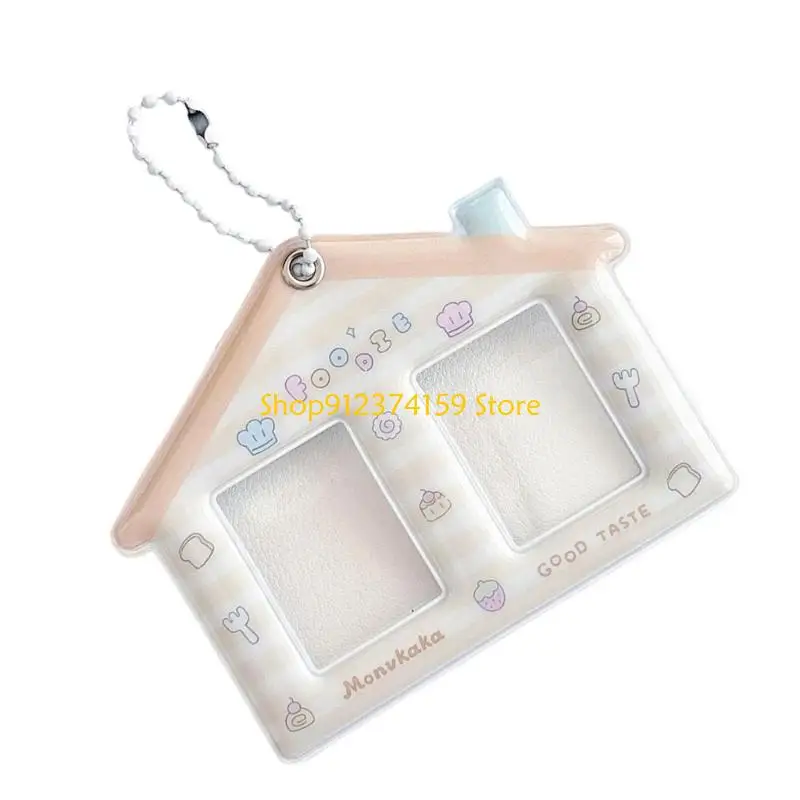 G5AE Photocard Holder Keychain School Stationery Supplies Cards Protective Sleeves