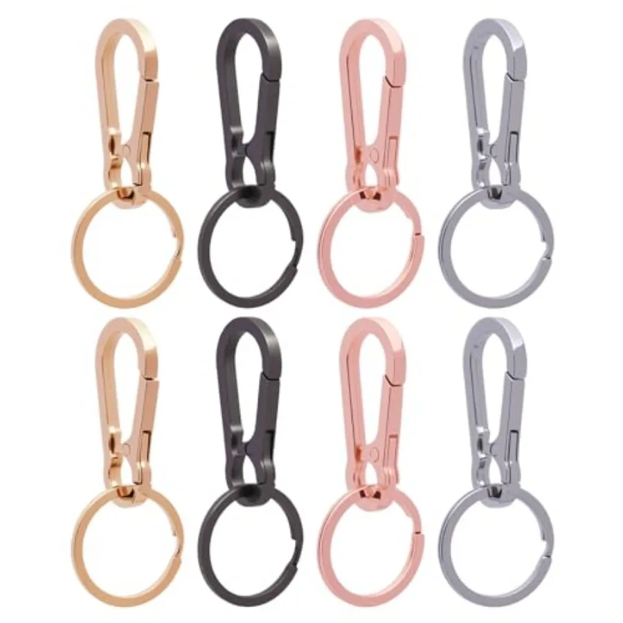 

8 PCS Metal Keychains for Women Men, Cute Cool Carabiner Key Chain Ring Clip Holder Organizer Key Finder for Home Car Accessori