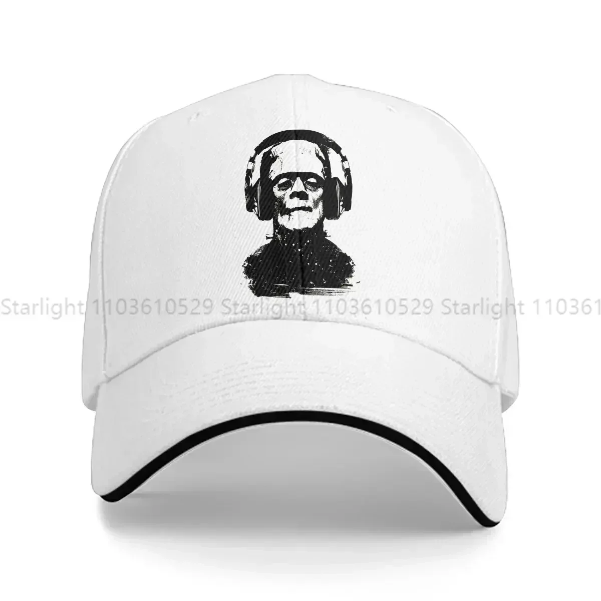 Nouvelle casquette multicolore Frankenstein pour hommes, casquette à visière Music Makes Me Alive, chapeaux de protection personnalisés