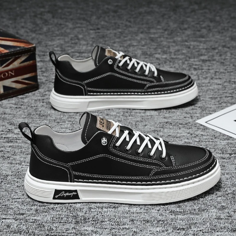 

Новые мужские кроссовки, модная кожаная повседневная обувь, уличная удобная прогулочная обувь для мужчин, роскошные белые теннисные туфли, Zapatos Hombre