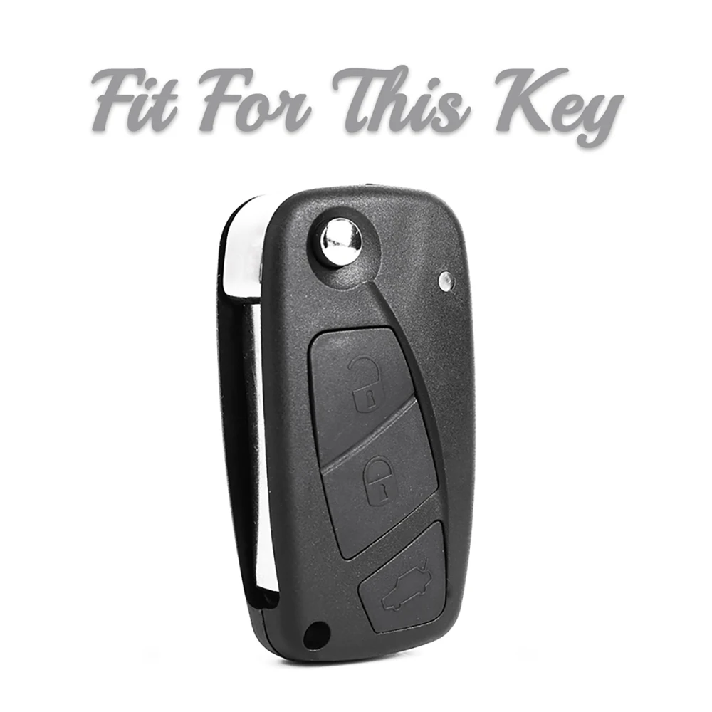 TPU 3 Buttons Car Key Case Cover for FIAT Panda Stilo Punto Doblo Grande Bravo 500 Ducato Minibus Key Shell Fob
