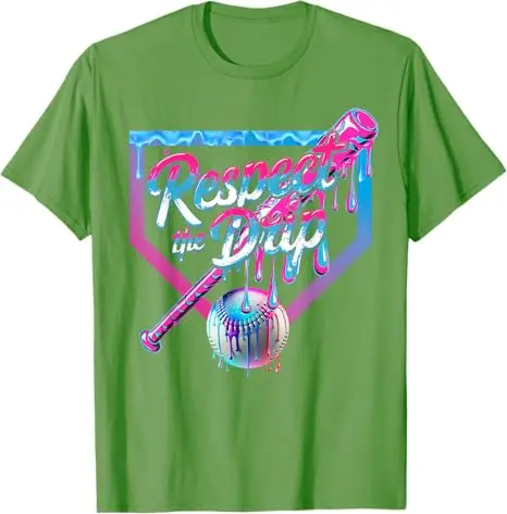 Ice Cream Drip Baseball Bat with Sprinkles Drip Youth Boys Baseball T-Shirt Sons Nephew Fashion Awesome Novelty Gift Y2k Tee Top