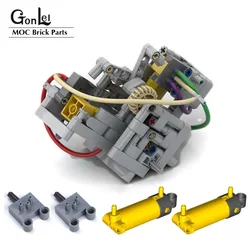 NEW MOC Customed V2 Pneumatic Engine Matched with Technical 47225 Pneumatics Cylinder Building Blocks Creative DIY Bricks Toys