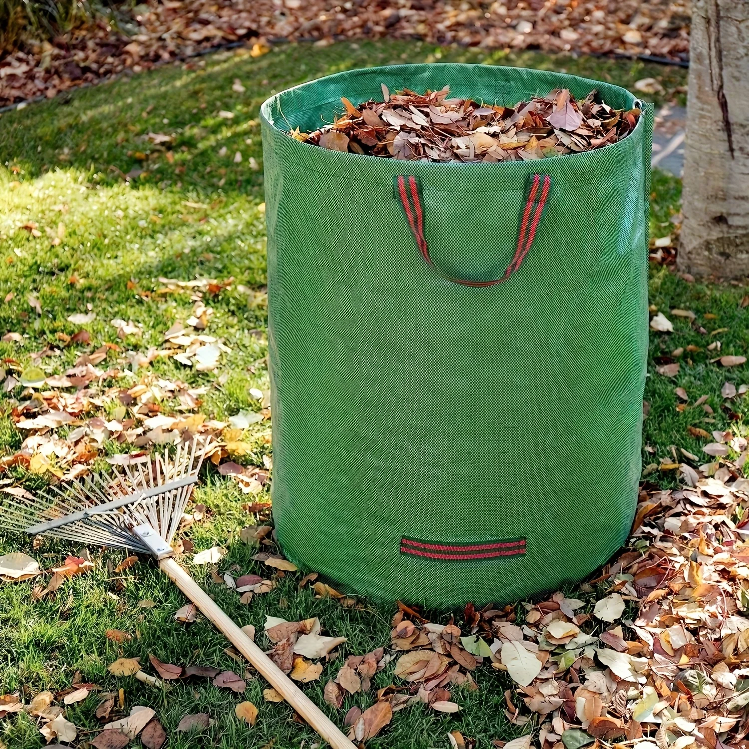 120L Outdoor Garden Leaf Litter Collection Bag for Lawn, Swimming Pool, Garden Waste, Garden Waste, Leaf Litter Bag, Leaf Bag