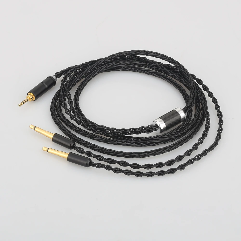 ترقية كابل سماعة الرأس 8 النوى 2.5/3.5 مللي متر/4.4 مللي متر متوازن لسماعة Meze 99 Classics T1P T5P t1 d8000 MDR-Z7 D600 D7100