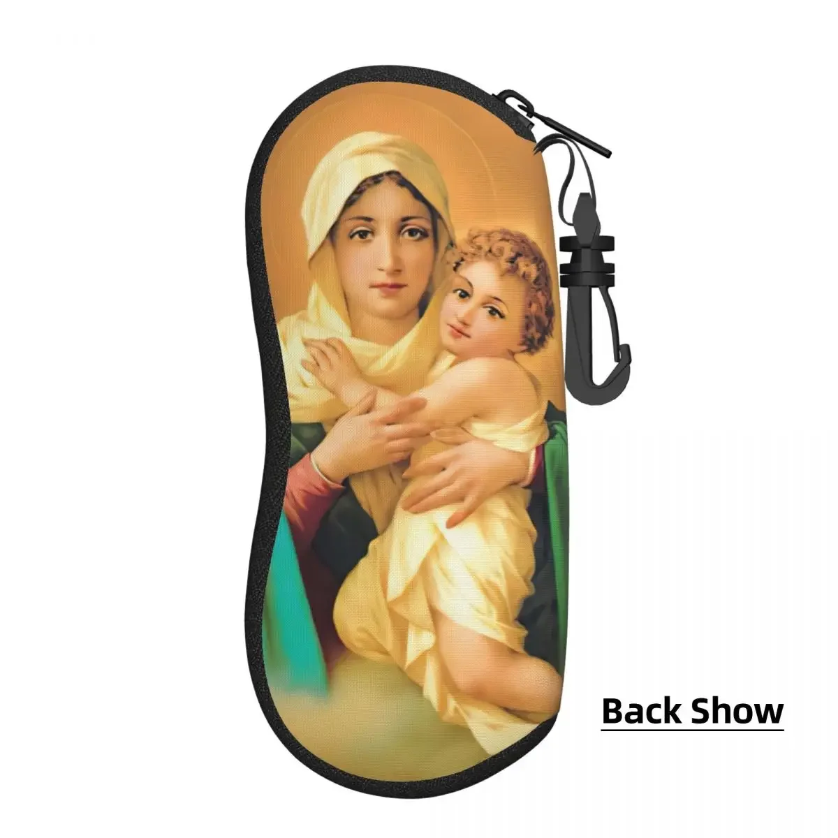 Custom Our Lady Of Schoenstatt Shell Eyeglasses Protector Cases Men Women Sunglass Case Virgin Mary Catholic Saint Glasses Pouch