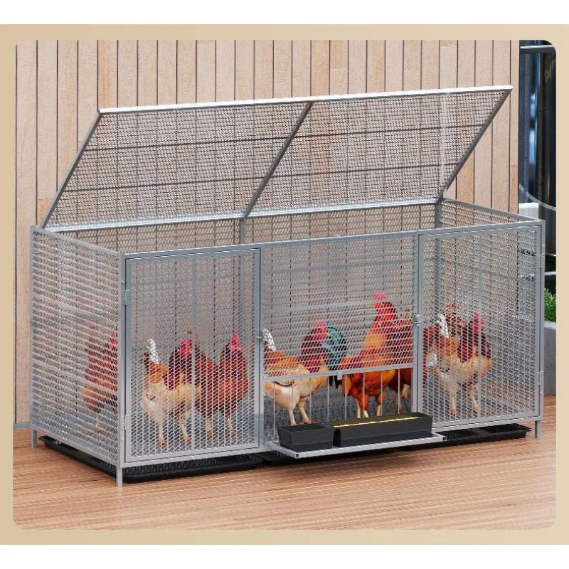 

Thickened mesh chicken cage large plus encrypted chain probe to eat rural outdoor poultry cage incubadora