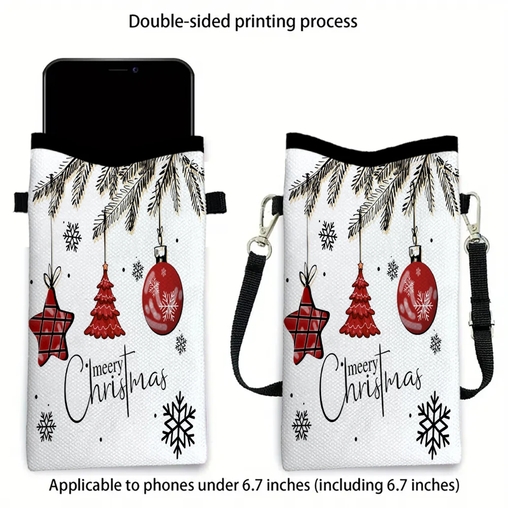 

Christmas Gift with BellsFashion MobilePhone Bag Multifunctional Crossbody Phone Bag Adjustable Strap ShoulderBag for Women10.30