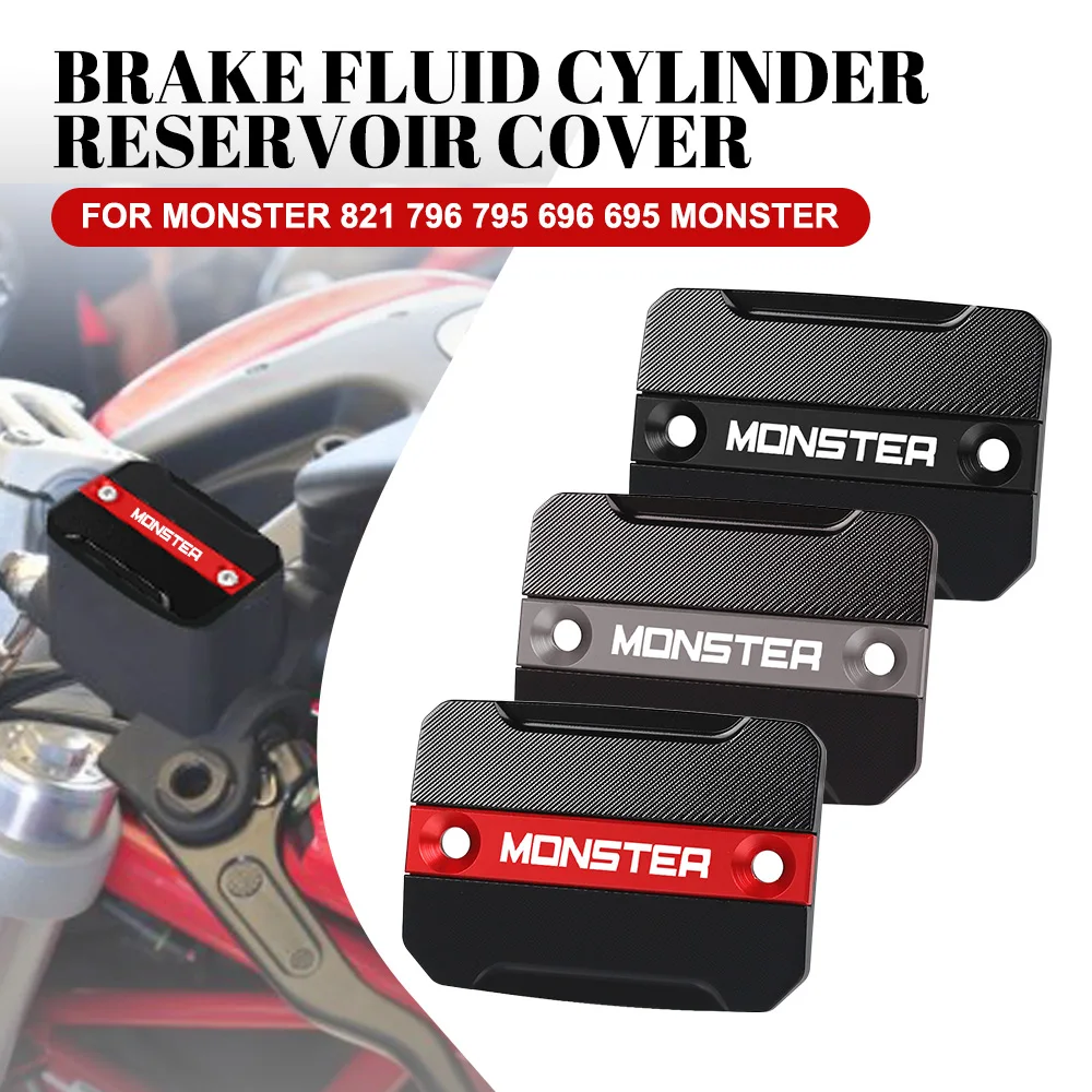 

Motorcycle CNC Accessories Front Brake Fluid Tank Reservoir Cover Oil Cap For Ducati Monster 821 796 795 696 695 MONSTER