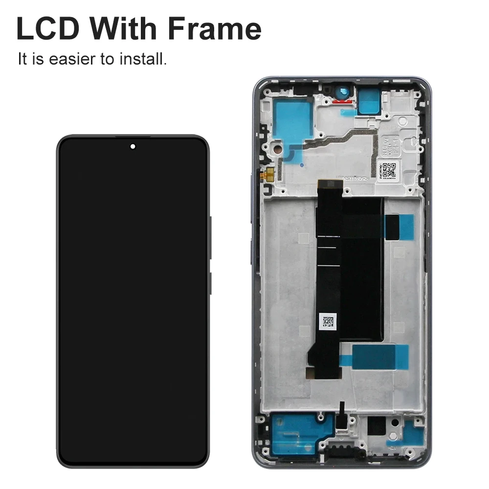 AMOLED POCO X6 5G Screen Replacement for Xiaomi Poco X6 23122PCD1G 23122PCD1I LCD Display Touch Screen Digitizer with Frame