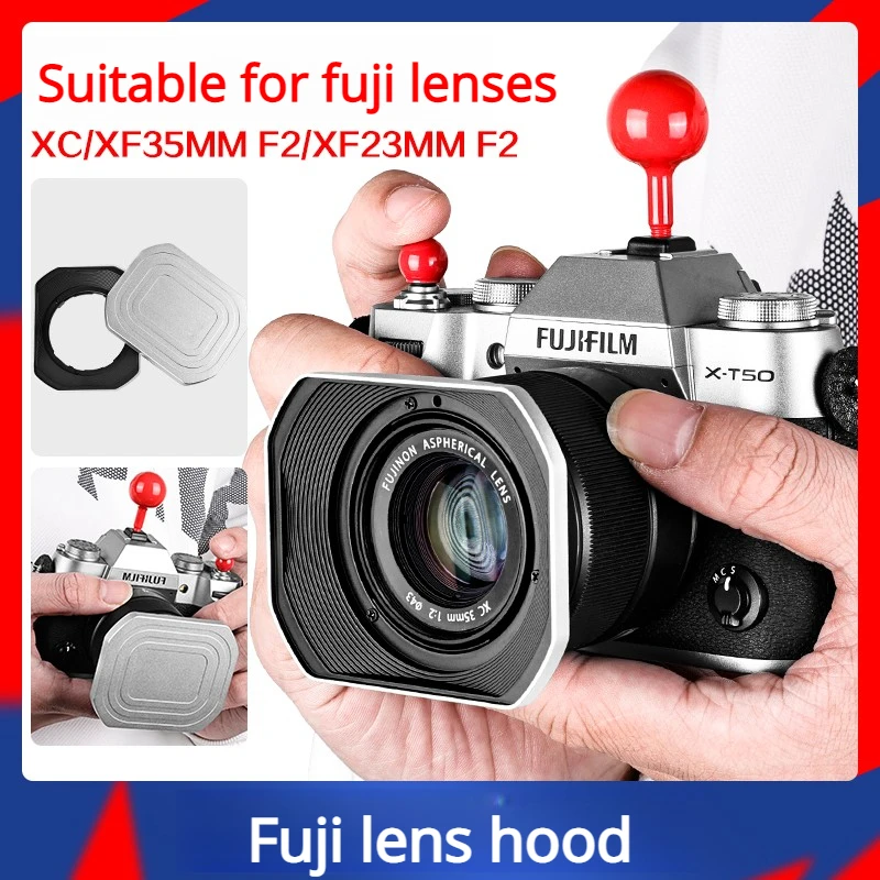 スクエアサンシェード-富士フイルム-xt50xs20固定焦点-xf35mmf2-xf-23mmf2-rwr-レンズに適したサンシェード-xc35-f2-アルミニウム合金マウントサンシェード