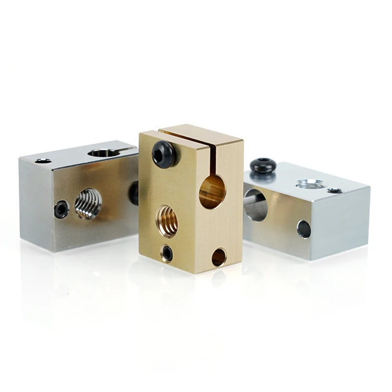

Aluminum/Brass/Copper-Plated High-Temperature Resistant Heating Block For E3D V6 3D Printer Accessories Compatible With PT100