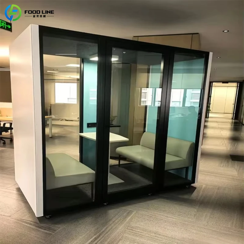 Customized Indoor Soundproof Chamber Noise Isolation Booth Humanized Acoustic Enclosure with LED Light for Open Office