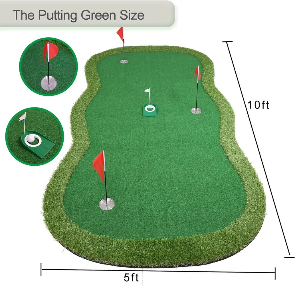 Golf Putting Green, Oefen Putting Groene Mat, Grote Professionele Golfen Trainingsmat Voor Indoor Outdoor…