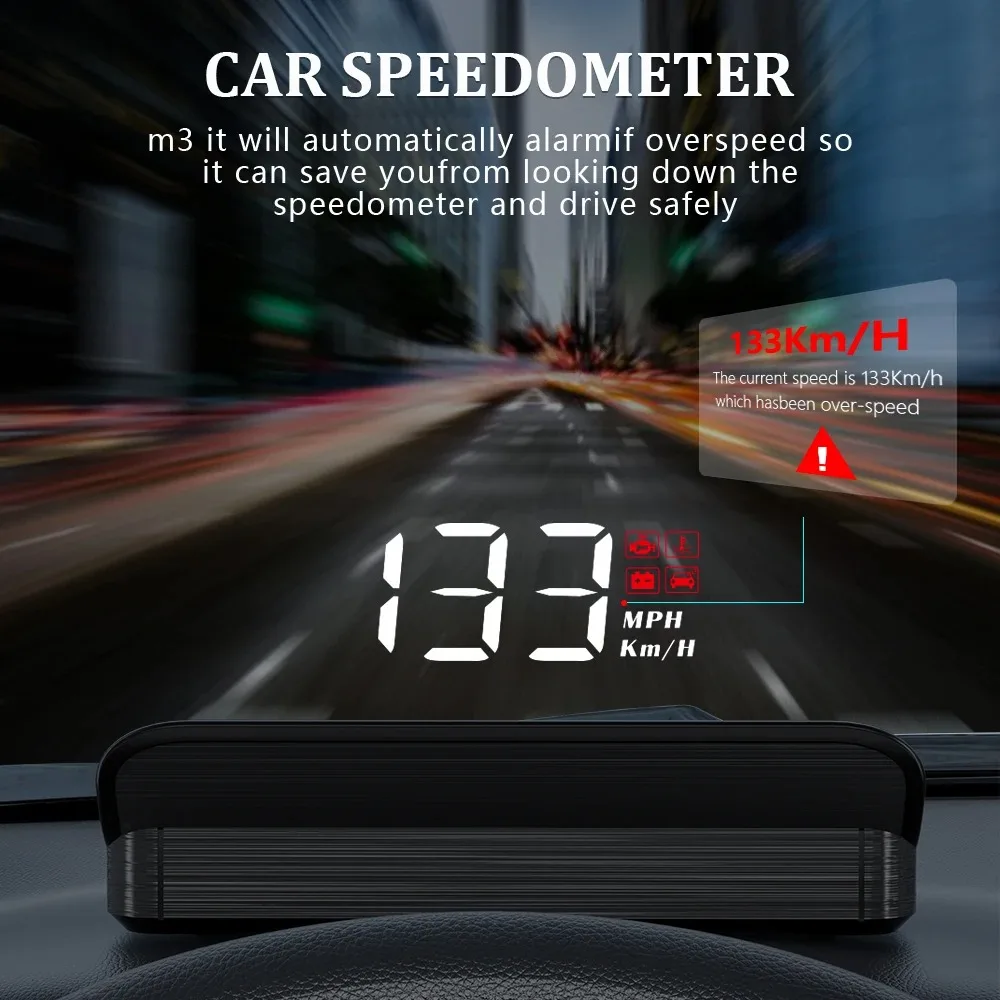 Head up display OBD2 driving computer speed measurement projector OBD2 car board computer fuel mileage alarm car accessories