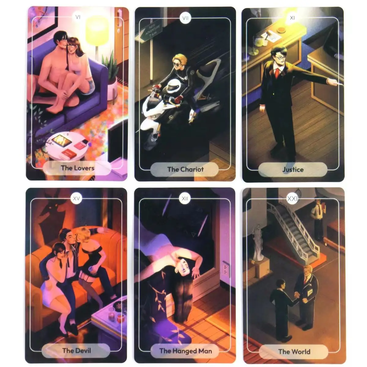 

78 Stories Tarot 10.3*6cm Whimsical Cartoon Style Human Life Tarot Asian Culture Story 79 Pcs Cards