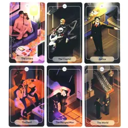 78 Stories Tarot 10.3*6cm Whimsical Cartoon Style Human Life Tarot Asian Culture Story 79 Pcs Cards