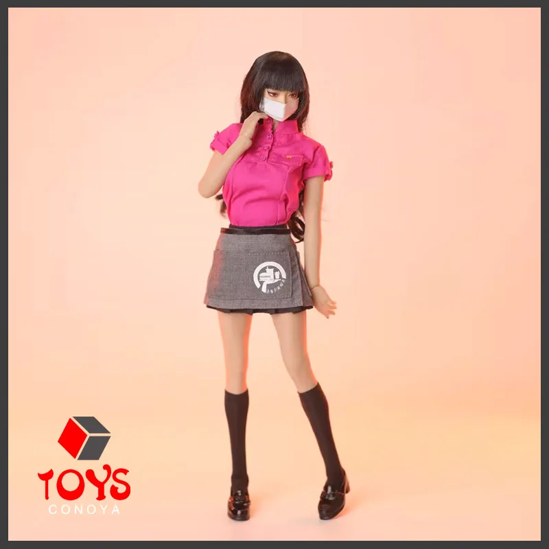 JO24X-03 1/6 Scale Fast-food Waitress Costume Clothes Model Fit 12'' Female Soldier Asian European Action Figure Body Dolls