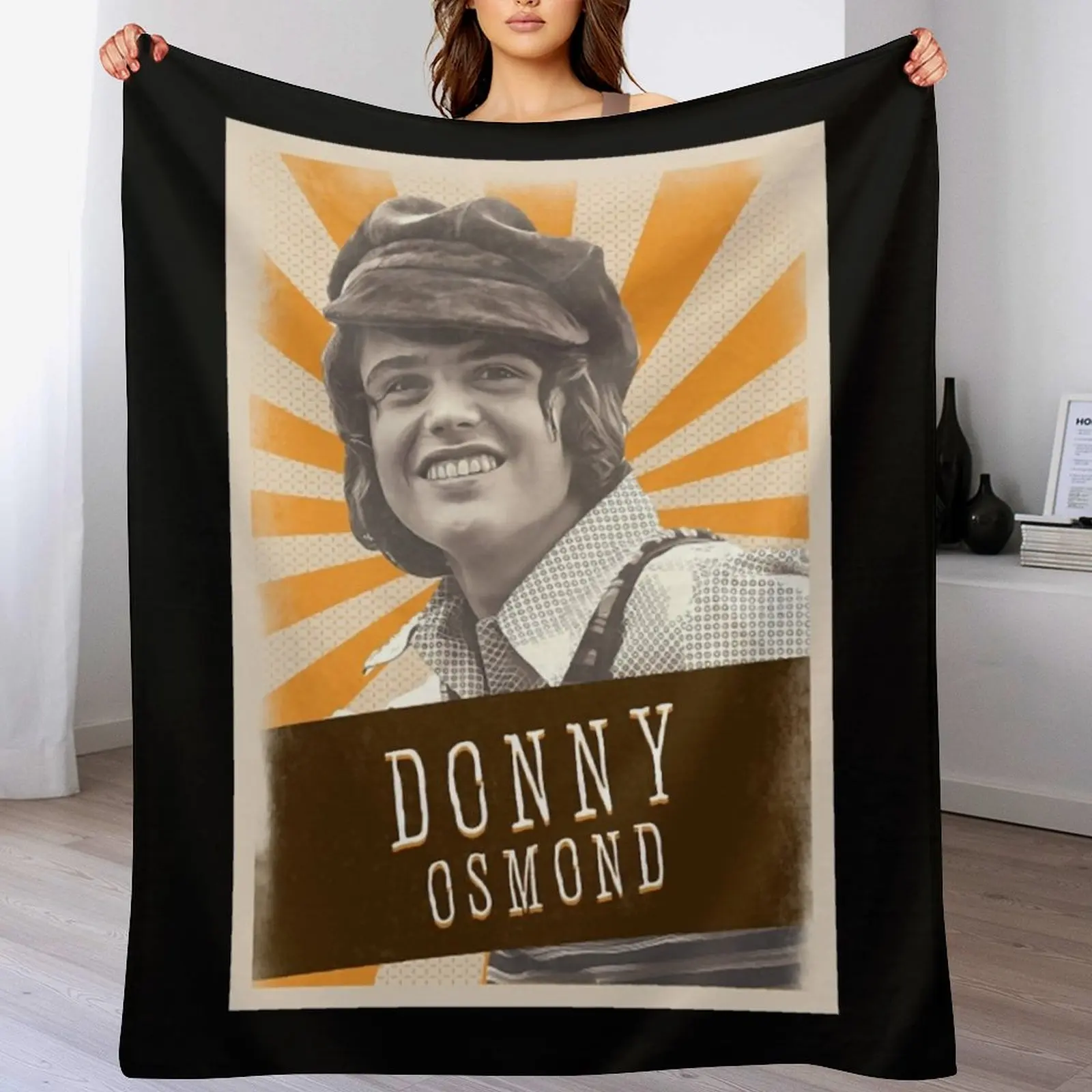 

Vintage Asthetic Donny Osmond 80s Throw Blanket decorative Beach Giant Sofa Moving Blankets