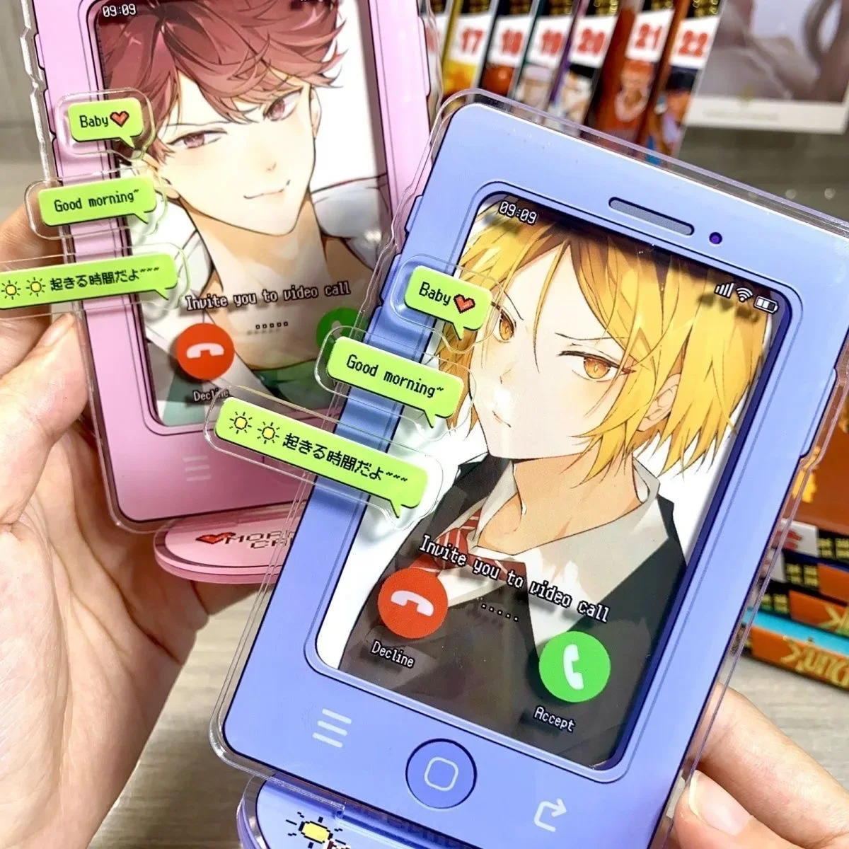 オリジナルモーニングコール額縁プラークアニメスター 3 インチカード挿入ディスプレイ装飾ギフト友人へのアクリル