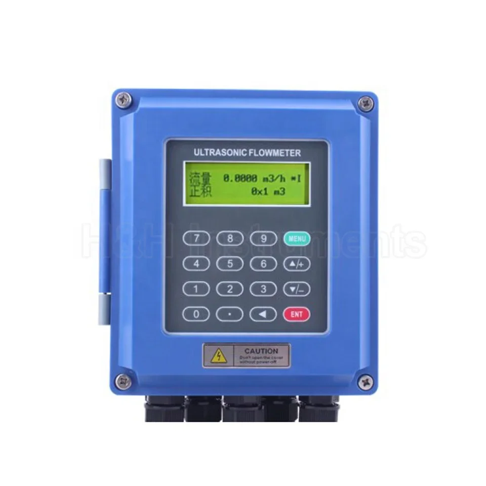 

TUF-2000B Wall Mounted Water Flow Meter Transducer TM-1 Clamp Sensor Liquid Ultrasonic Flowmeter