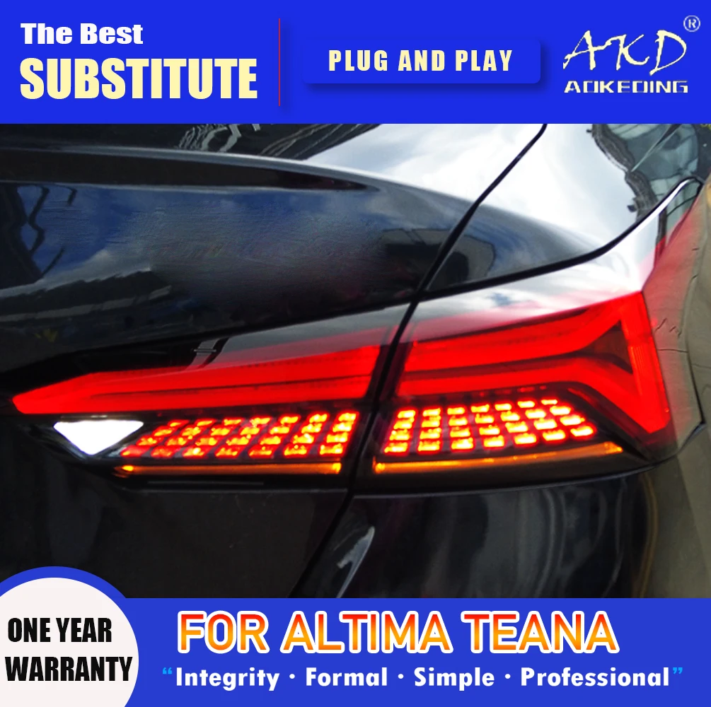 AKD Tail Lamp for Nissan Teana LED Tail Light 2018-2021 Altima Rear Fog Brake Turn Signal Automotive Accessories