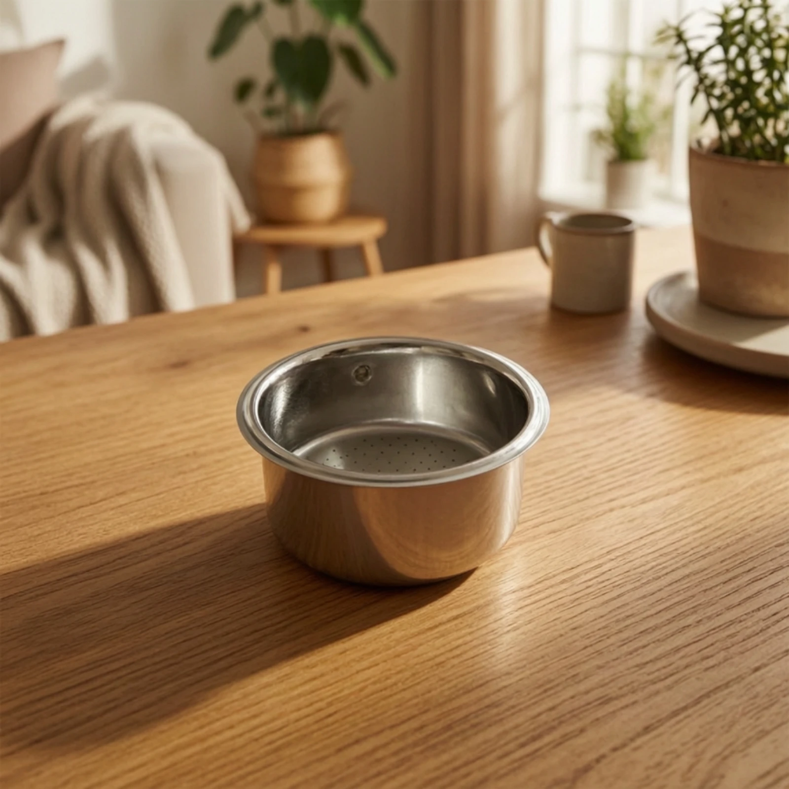 51mm Coffee Handle with Strainer Basket Aluminum Alloy 51mm Portafilter Kitchen Appliance Part for Cafe