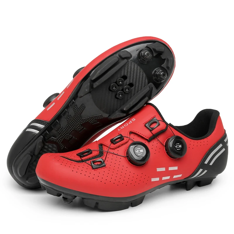 Fietsschoenen Heren mountainbike- en racefietsschoenen, lichtgewicht en ademend, geschikt voor snel rijden, off-road, SPD-MTB