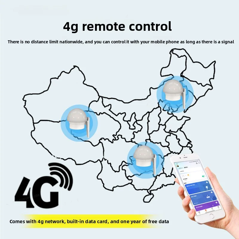 Tuya 4g مفتاح تحكم عن بعد مقاوم للماء مع التحكم في الضوء قياس الطاقة انقطاع التيار الكهربائي تحذير في الهواء الطلق مفتاح توقيت مقاوم للماء #2