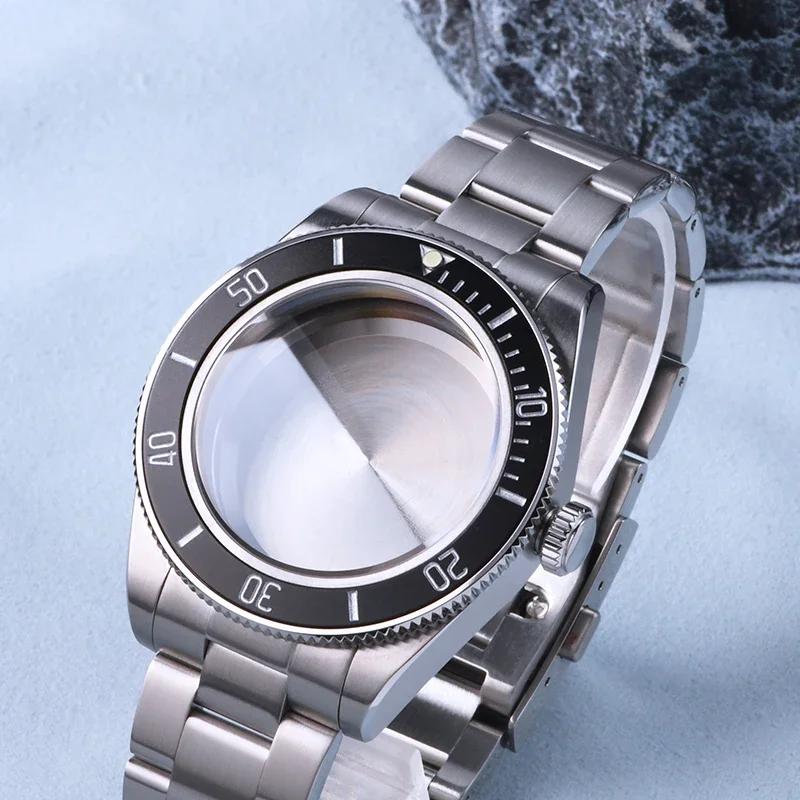 Caja de reloj HEIMDALLR, caja de reloj de buceo de acero inoxidable, cristal de zafiro, 20bar, resistente al agua, apto para movimiento automático NH35A NH36A